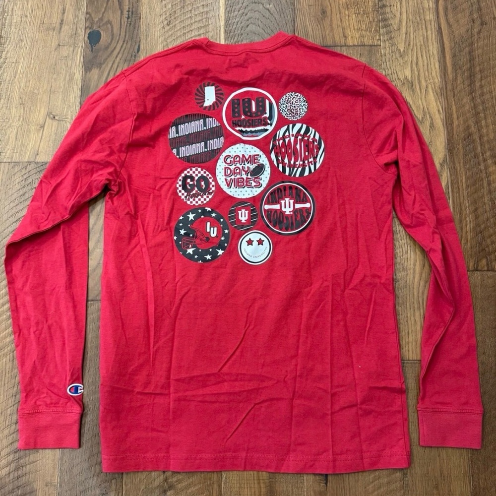Women’s Champion Indiana University Football Long Sleeve Shirt Large NWT
